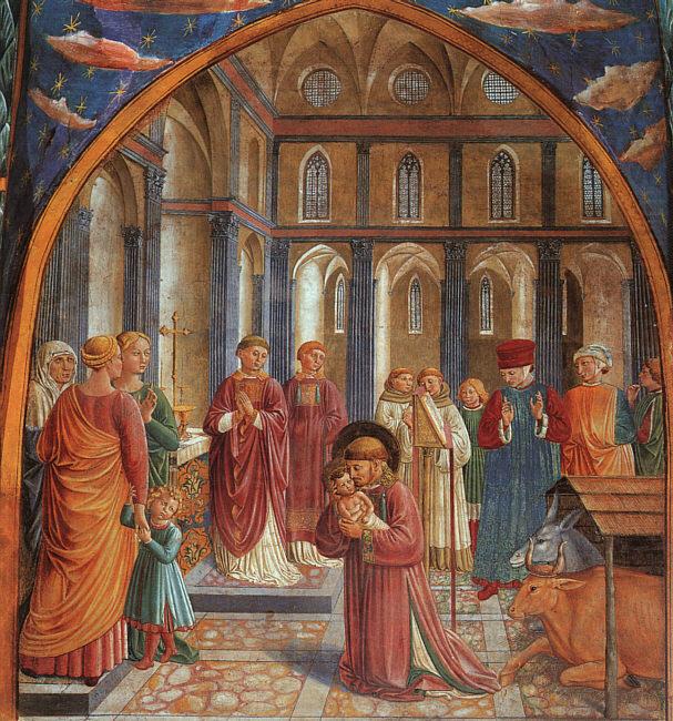 Establishment of the Manger at Greccio, Benozzo Gozzoli